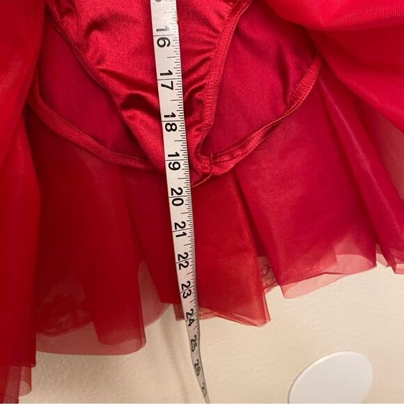 Weissman Dance costume Red tutu velvet ballet dress leotard 15371 IC- child 7/8 - Picture 3 of 8
